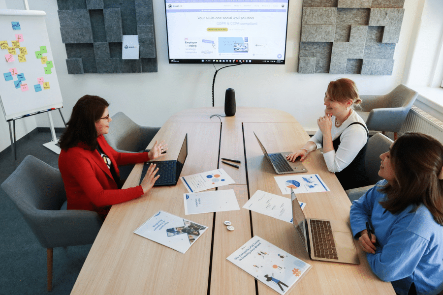 Marketing executives having a meeting
